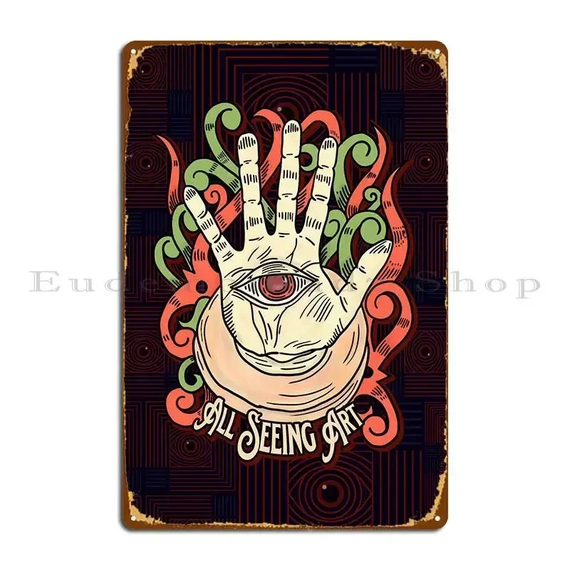 All Seeing Art Metal Sign Painting Club Customized Club Poster Tin Sign Poster