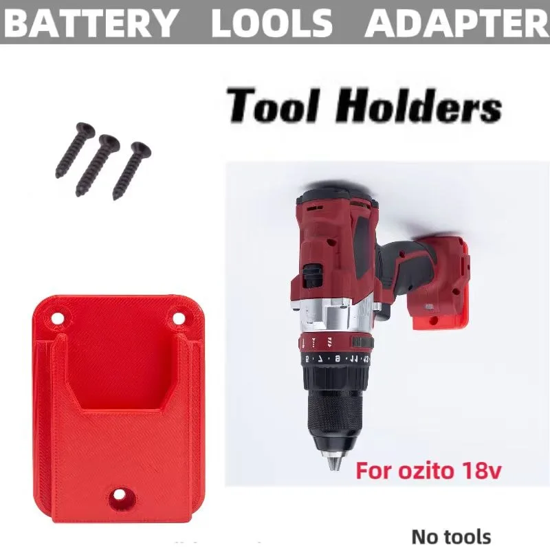 Imagem -03 - Suporte de Parede para Armazenamento Porta-ferramentas Gancho para Ozito 18v Vermelho Gerenciamento Classe com Parafusos