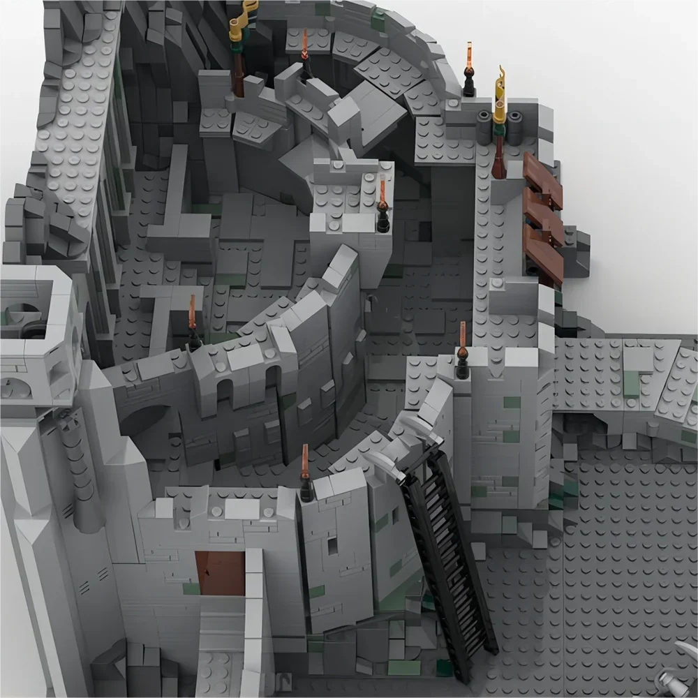 3126 Stuks Moc Kasteel Architectonische Filmscène Middeleeuwen Model Roer 'S Diepe Montage Buildina Blok Tov Kindercadeau