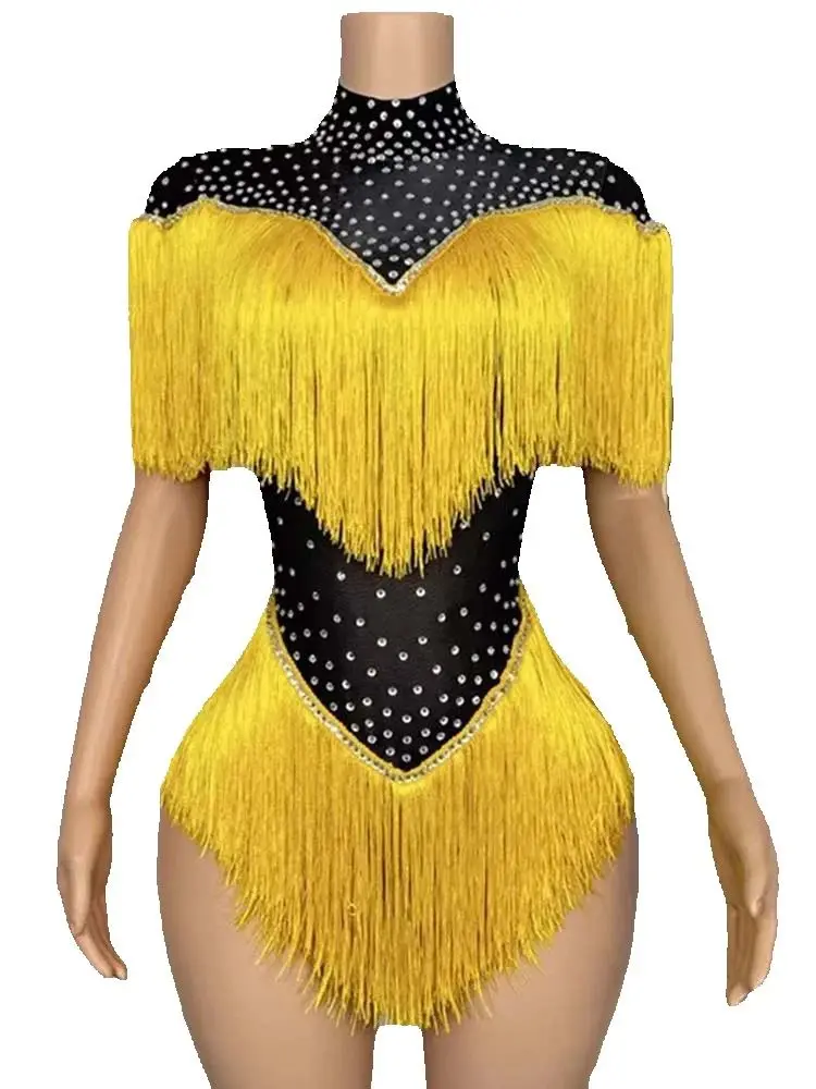 

High Quality Hot Stamping And Color Blocked Tassel Elastic Jumpsuit 2025 New Fashion Custom Women'S Clothing