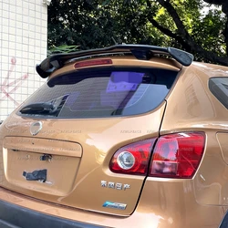 For Nissan Qashqai 2008-2015 Spoiler ABS Plastic Carbon Fiber Look Hatchback Roof Rear Wing Body Kit Accessories