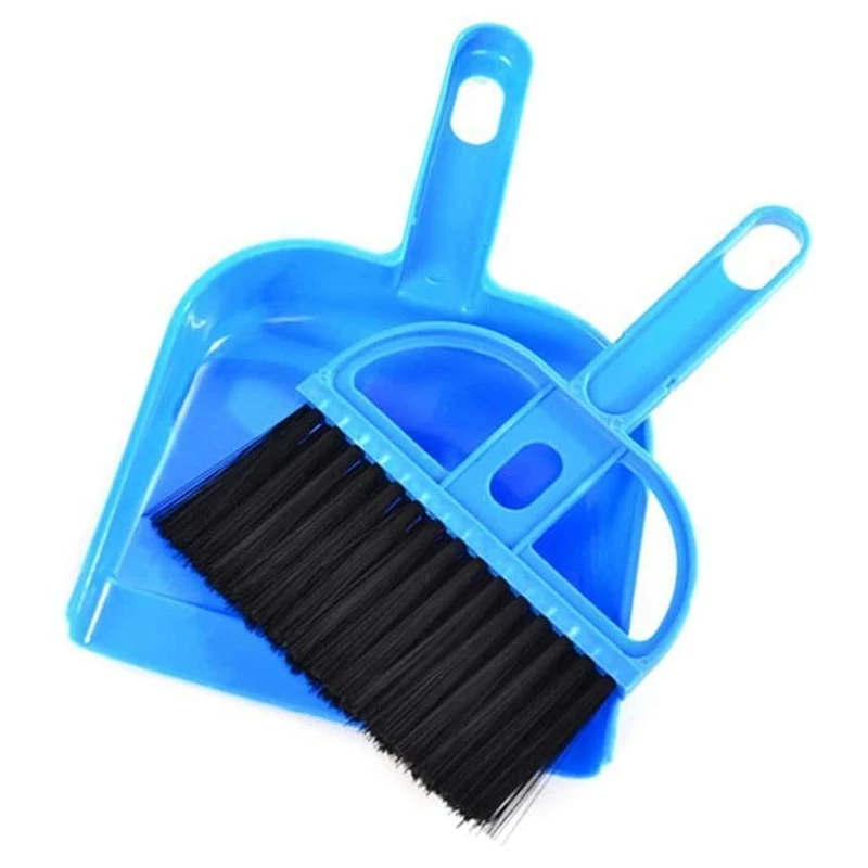 Mini Dust Pan and Brush Set for Guinea Pig Toys, Hamster Cleaner Hedgehog Supplies, Small Broom and Dust Dust for