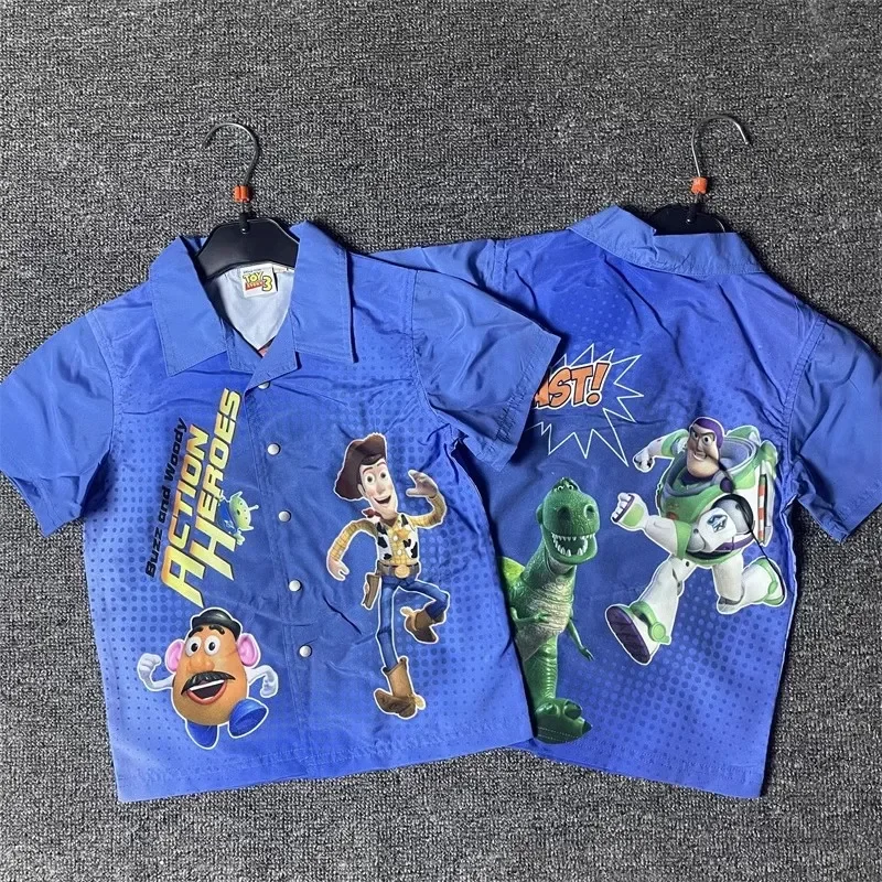 Summer Cartoon Toy Story Buzz Lightyear Baby Boys Short Sleeve T Shirts Kids Girls Blouses Clothes Children Top Tee Shirts 3-10T