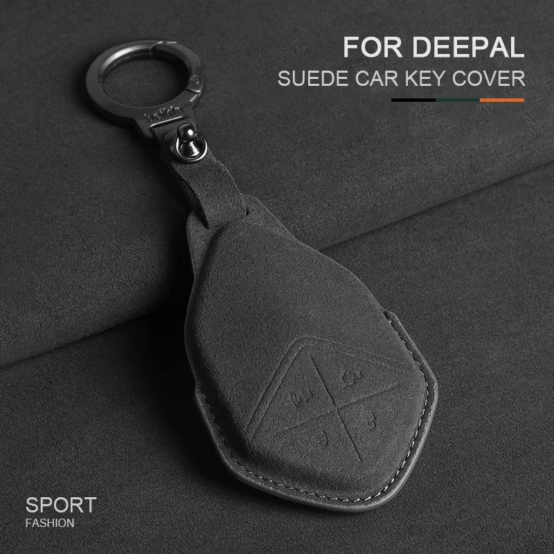 الجلد المدبوغ سيارة مفتاح بعيد غطاء قذيفة حامل فوب المفاتيح ل LYNK & CO 08 2022 2023 2024 LYNKCO 01 02 03 05 06 09 #1