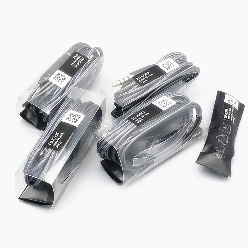 10Pcs EO-IG955 in-ear 3.5mm jack Earphone Bass Stereo With Mic For Samsung Galaxy S6 S7 Edge S8 S9 S10 Phone Computer Earphones
