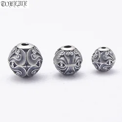 Vintage 100% 925 Silver Lucky Cloud Beads Sterling Loose Beads DIY Bracelet Findings