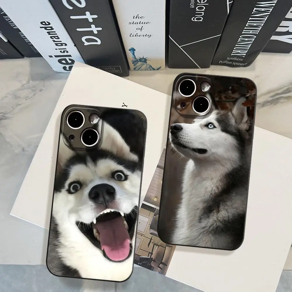 husky dog Phone Case For iPhone 17 Air 16 15 14 Plus 13 12 11 Pro Max 16e Shockproof HD Clear Back Cover