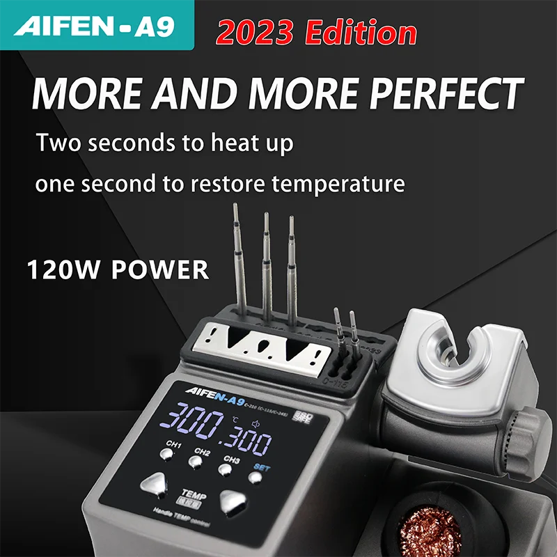 AIFEN A9 Soldering Station Compatible Soldering Iron Tips C210/C245/C115 Handle Lead-free Electronic Welding Rework Station