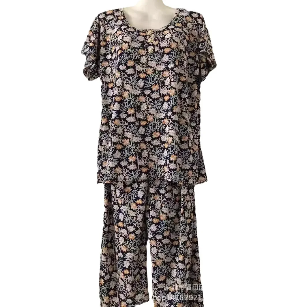 Nuevo Conjunto de Dos Piezas de Manga Corta para Verano para Mujeres de Mediana Edad y Mayores, Marca Sin Marca (Stock AE) Origen China