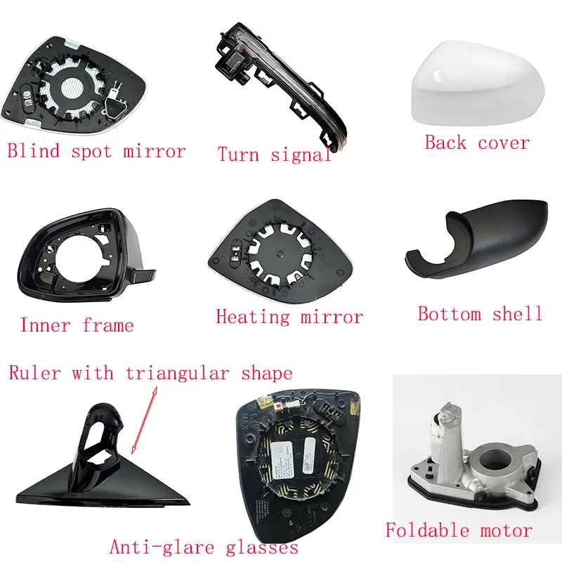 

Side mirror accessories are suitable for BMW F25, F26, F15 F16 rear mirror housings and reflective mirror glass.