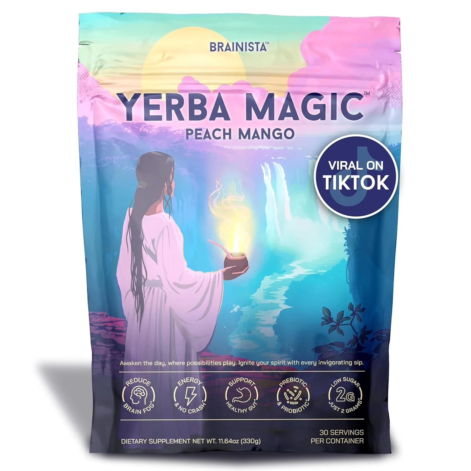 

Yerba Magic — пребиотики, пробиотики — помогает повысить четкость умства, фокусирую и выносливость и улучшает здоровье Gut