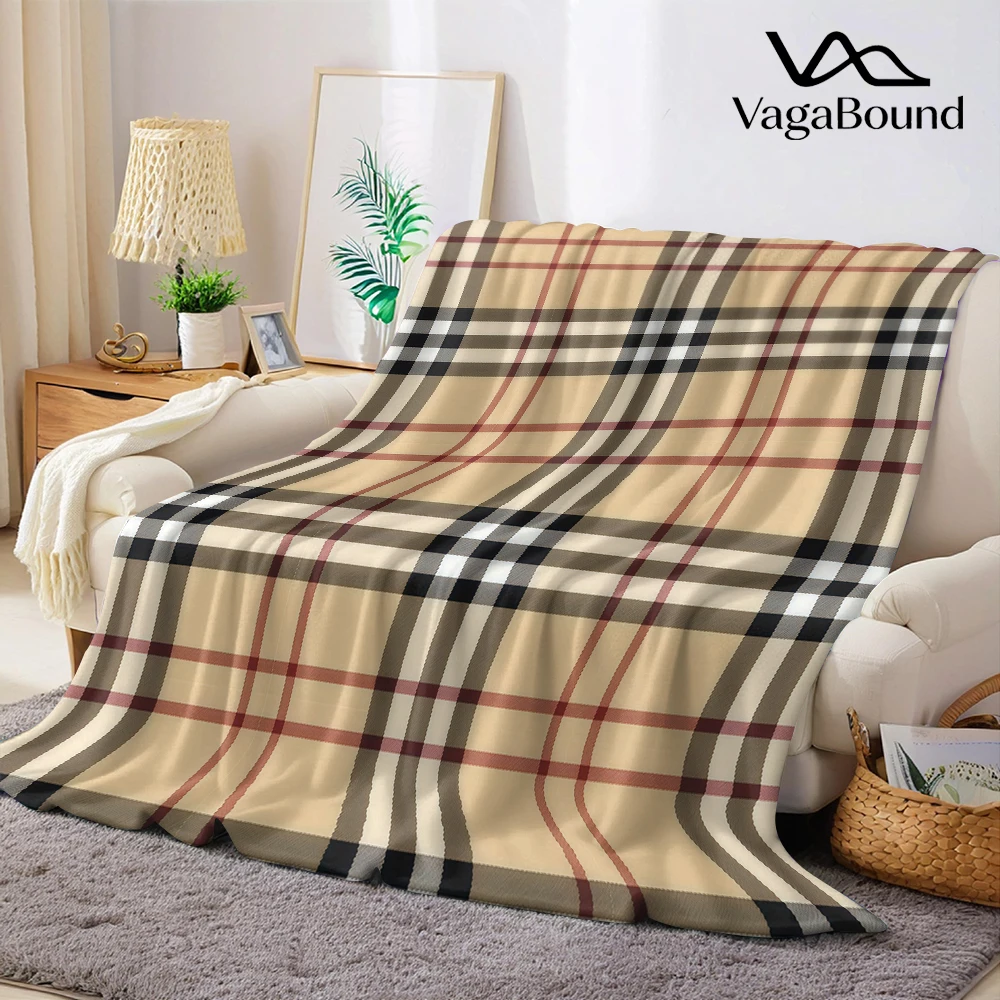 Braune Stoffmuster-Flanelldecke Warme Weiche Halloween-Weihnachts-Couchdecke Gemütliche Dekorative Deko-Geschenkdecke für Alle Jahreszeiten