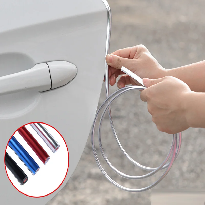 Car Door Trim Edge Body Strip Chrome Mold Scratch Guard Protector Air Condition Vent U Shape Car Side Door Edge Guards Protector