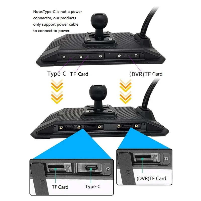 AC57-6.25 Inch Motorcycle DVR Wireless Carplay For Android Auto GPS Navigation Monitor Bluetooth Waterproof Touchscreen