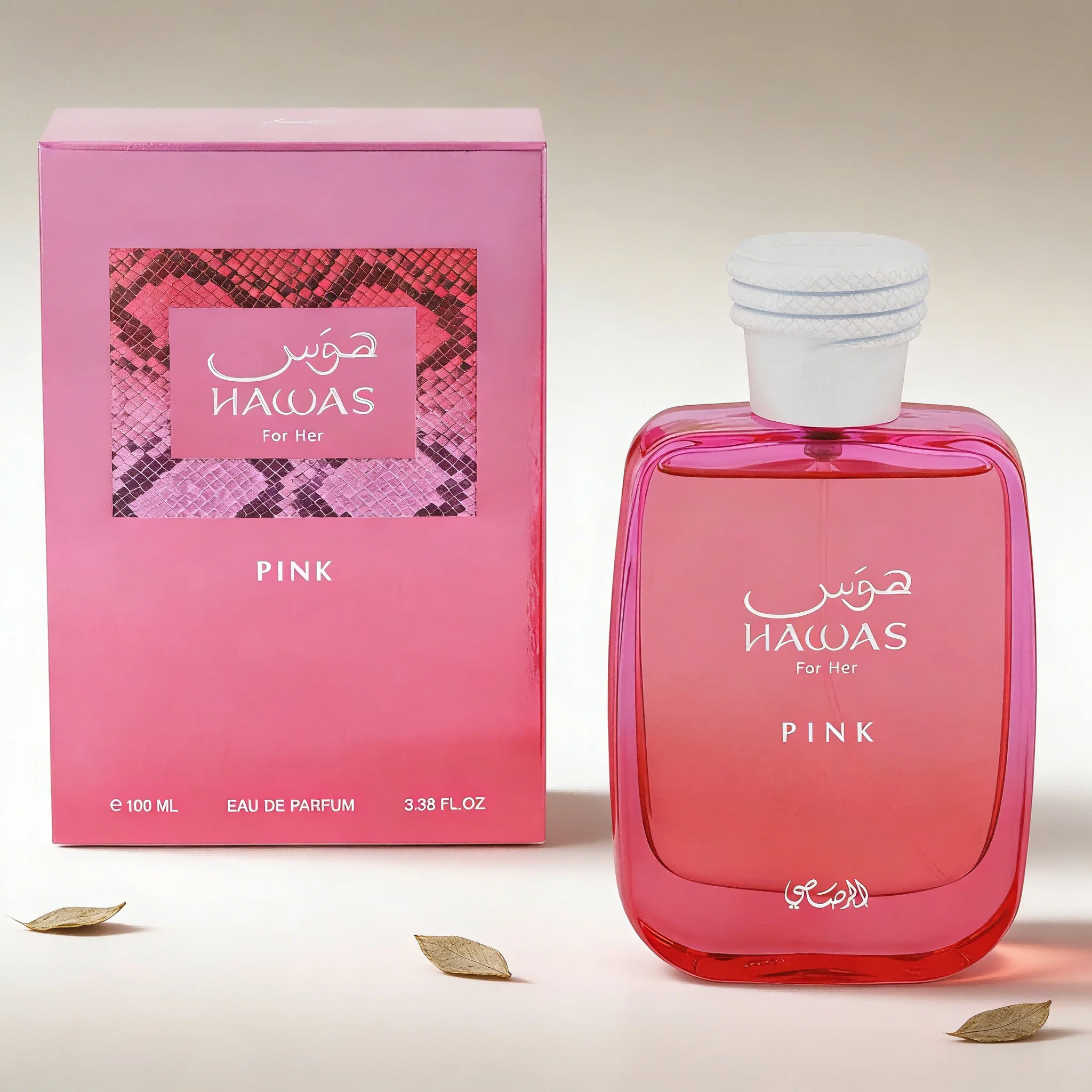 

Hawas Pink For Her Women's Perfume 3.38oz, Soft Rose & Berry Aroma, Refined Elegant Scent
