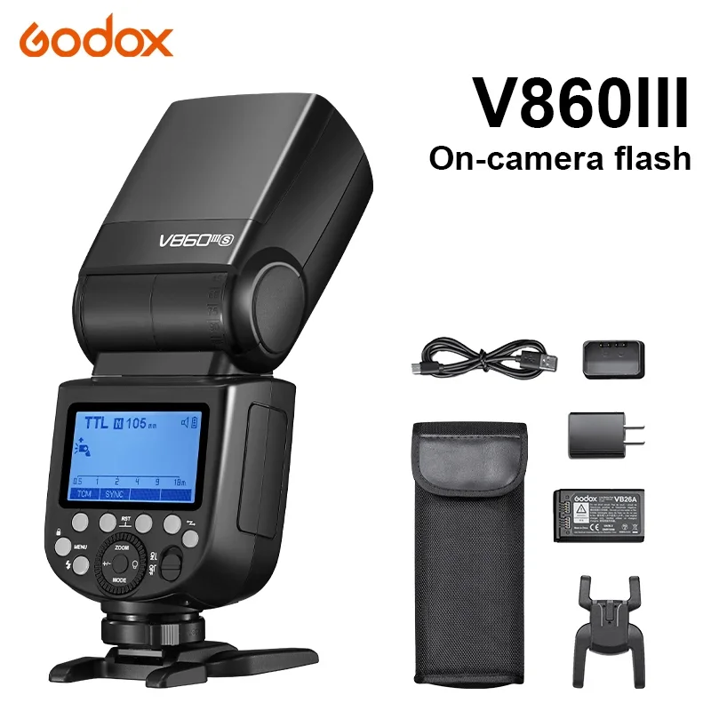 Godox V860III Flash for Canon Sony Nikon Fuji Olympus Panasonic Pentax TTL Camera Photography Speedlight Speedlite radio Flash