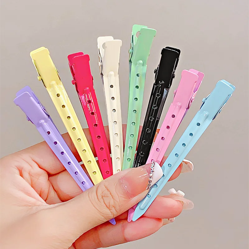 Colorful Metal Long Hair Clip For Women Girls Bang Bouffant Hairpin No Creaseless Barrettes Fashion Hair Accessories