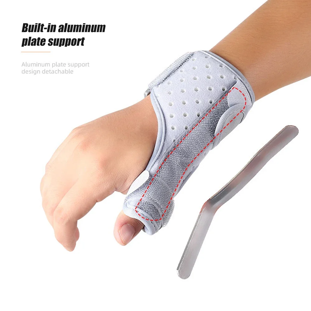 1/2/4Pcs Wrist Thumb Support Splint Brace, Adjustable Multi Straps Stabilizer, Breathable Vent Hole Design Thumb Injury Recovery