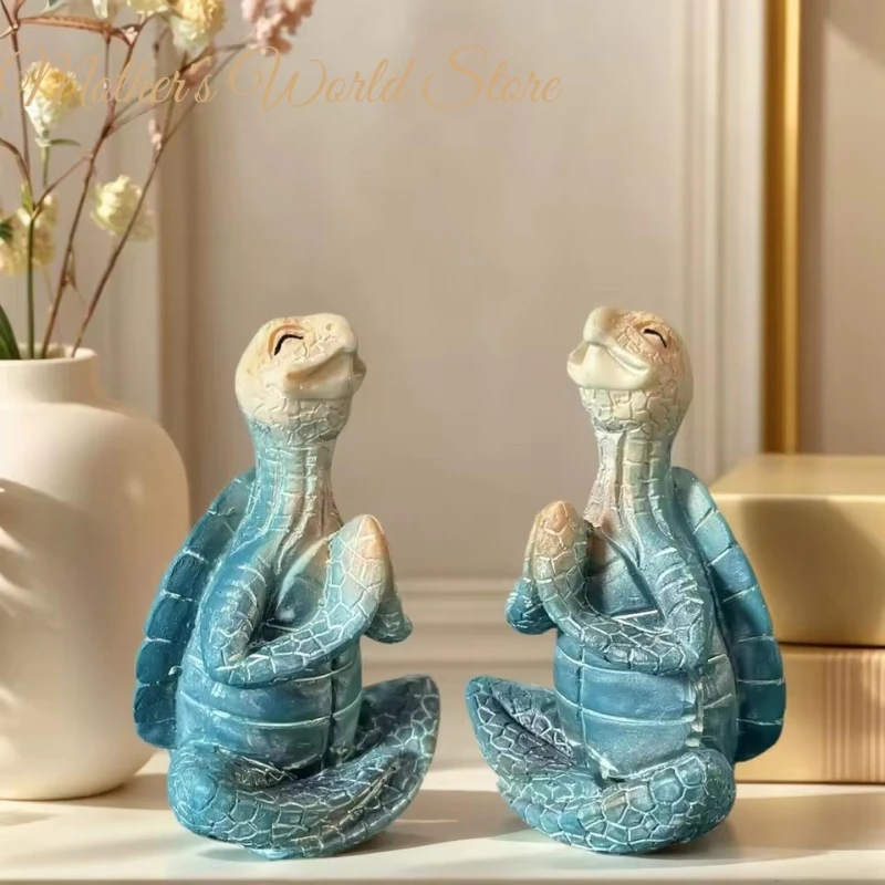 

Resin Craft Meditation Turtle Statue, Resin Zen Decoration, Resin Zen Decoration Suitable for Turtle Enthusiasts and Collectors.