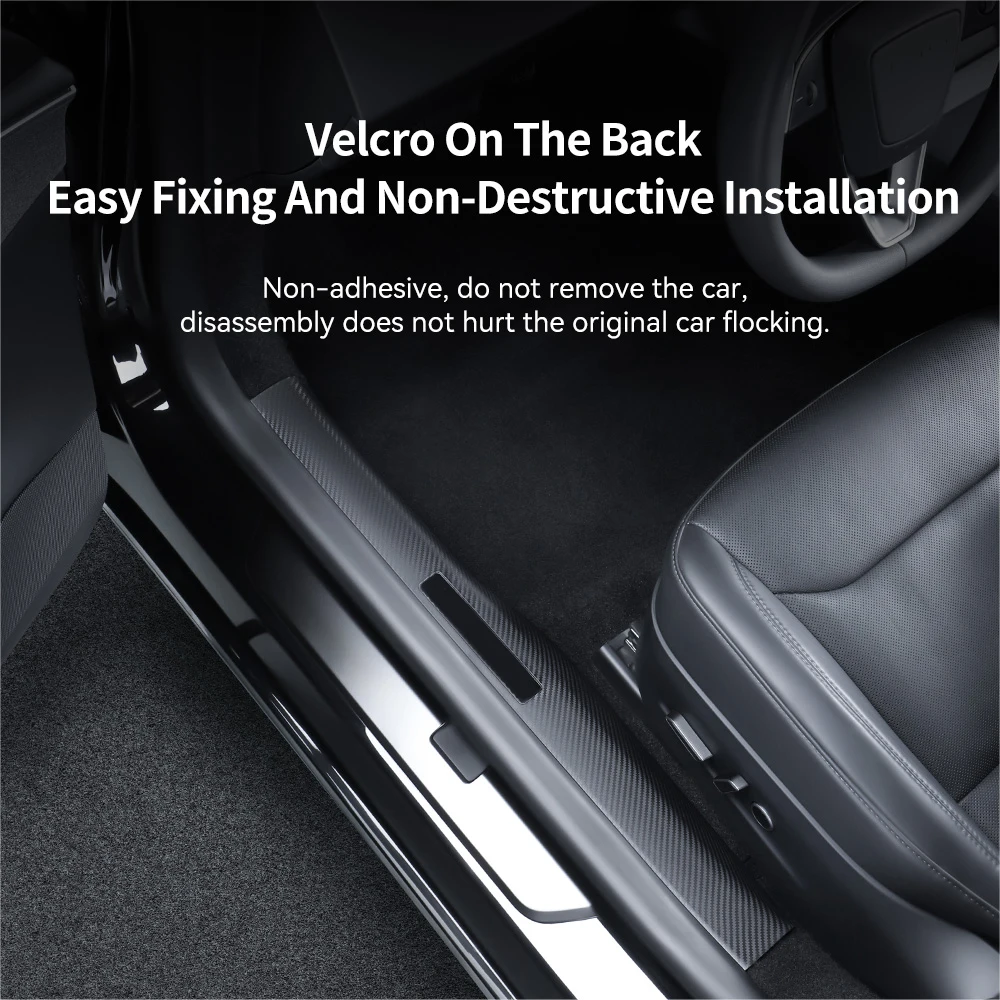 YZ For Tesla Model 3 2024-2026 Highland Rear Door Sill Protective Pad Cover Guards Threshold Bumper Strip Sill Car Accessories