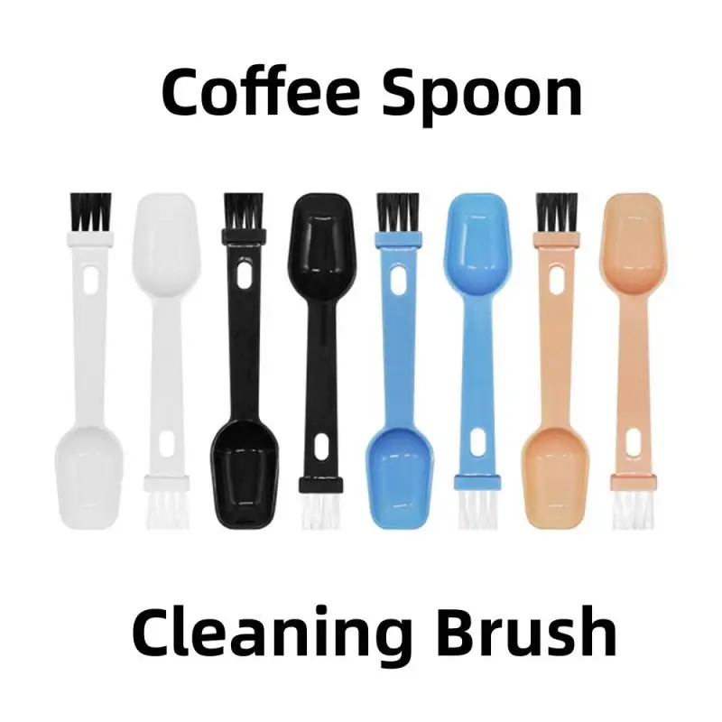 1PC Coffee Bean Grinder Spoon Bean Grinder Cleaning Brush With Scale Plastic Small Brush Mill Small Brush Kitchen Accessories