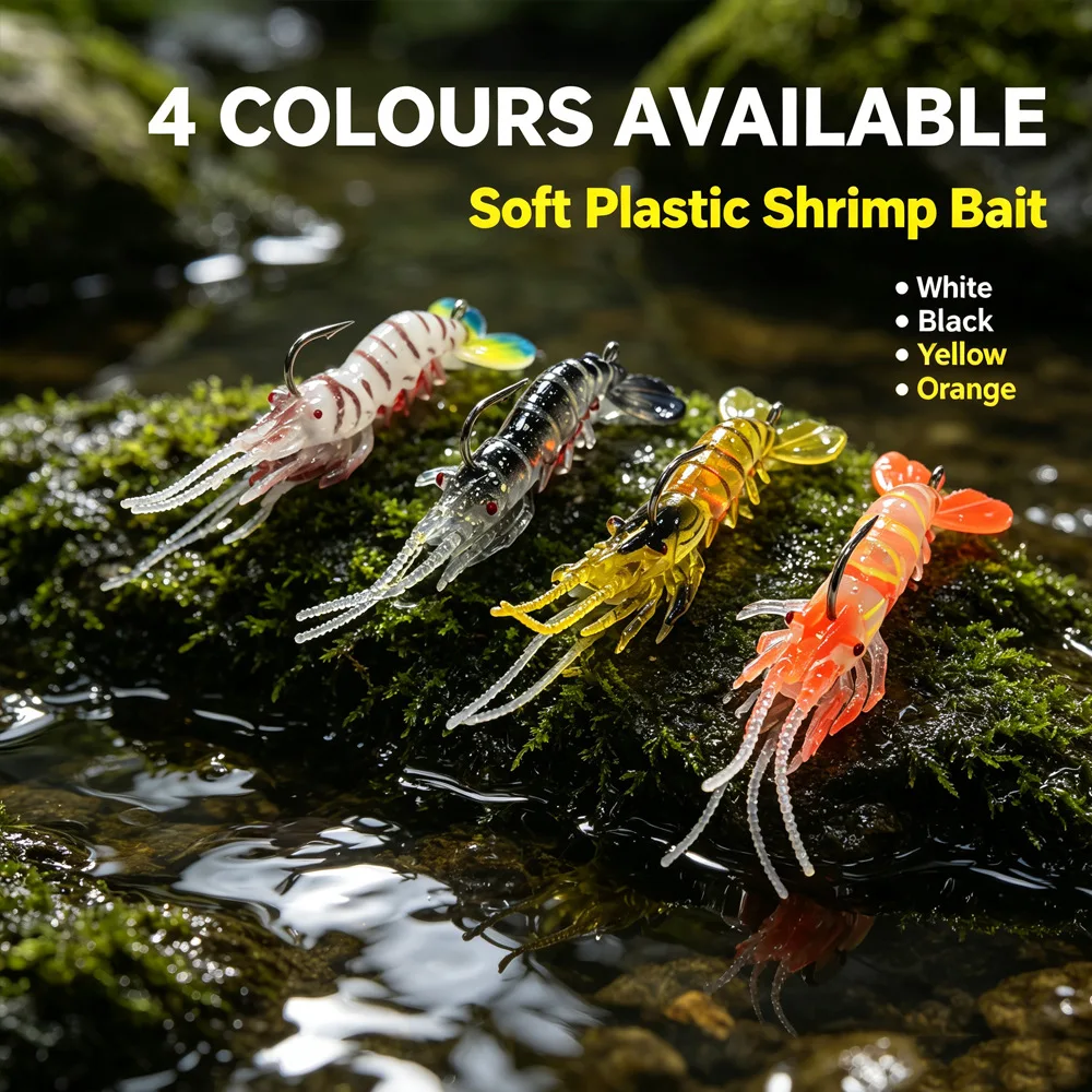 6cm/6.5g Seed Shrimp Spot Simulation Luya High Elastic Soft Bait Barb Hook September 2026 New Products
