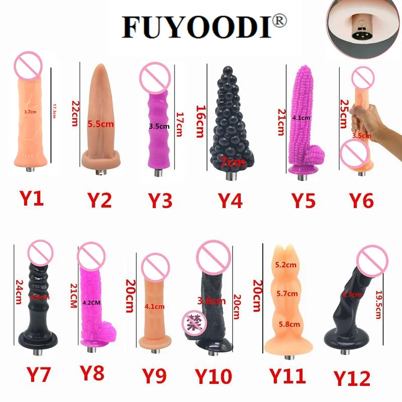 Sex Machine Attachments Dildos for Sex Machine with 3XLR Connector Extra long and extra thick vibrator for women