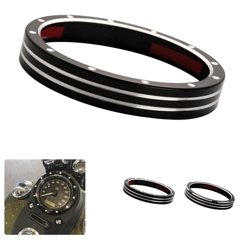 CNC Billet Aluminum Motorcycle Gauge Bezel Speedometer Tachometer Trim Ring Cover for XL for Sportster 883/1200