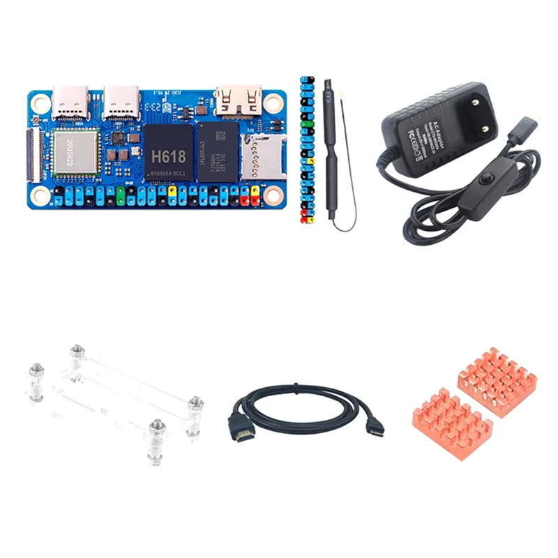 

Компактный для Orange Pi Zero 2 Вт RAM H618 Четырехъядерный процессор Cortex-A53 для мини-ПК Wi-Fi5 + BT5.0 BLE Дополнительный адаптер корпуса 1,5G с вилкой европейского стандарта