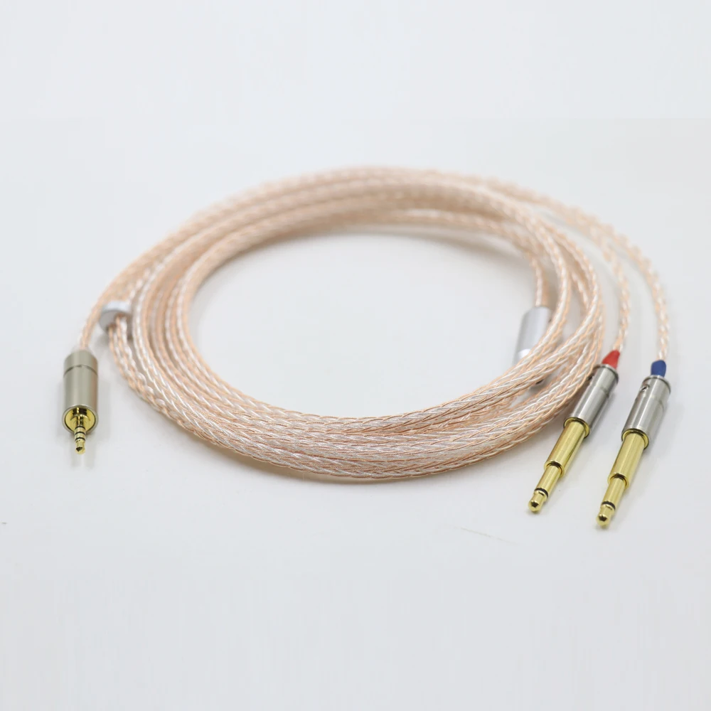 16 núcleos 99% HiFi 2,5mm TRRS Cable de auriculares con enchufe pasado para Meze 99 Classics NEO NOIR auriculares