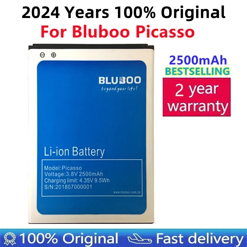 100% Original Tested 2500mAh Battery For Bluboo Picasso 3G 4G 5.0inch Mobile Phone Li-on Batteries + In Stock