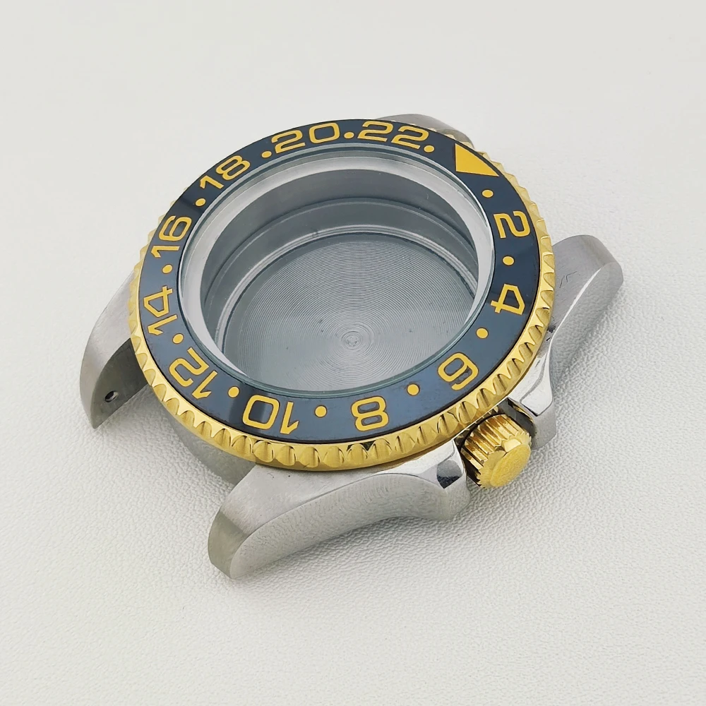 43 مللي متر ساعة حافظة nh35 حافظة الياقوت الكريستال مقاومة للماء 200 متر صالح NH35 NH36 4R35 4R36 NH34 NH38 NH39 حركات