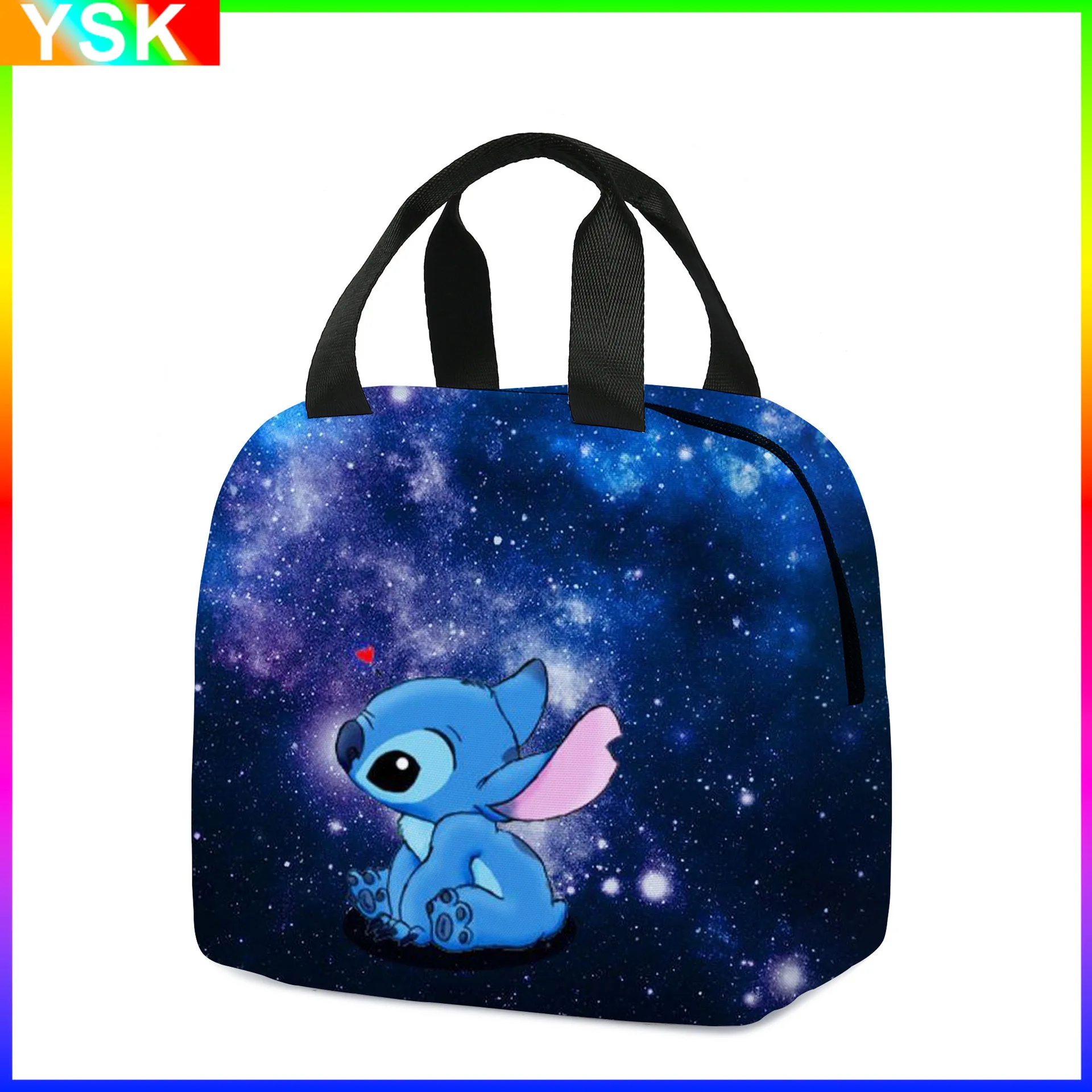 MINISO Cartoon Stitch Stitch Children\'s Lunch Bag Primary School Lunch Box Bag Children\'s Best Gift Cartoon School Bag Mochila