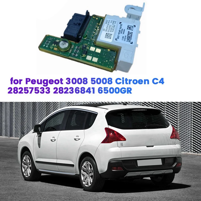 

AU04 -Car Fuse Box Battery Managemen Protection Voltage Module 28257533 For Peugeot 3008 5008 Citroen C4 28236841 6500GR