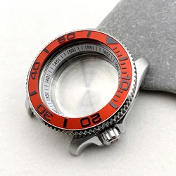 42mm Mod SKX007 SRPD Replace Case Fit NH34 7S26 7S36 4R35 NH35 NH36 Movement Seal Black Cover Crown at 3.8 Men Diving Watch Case