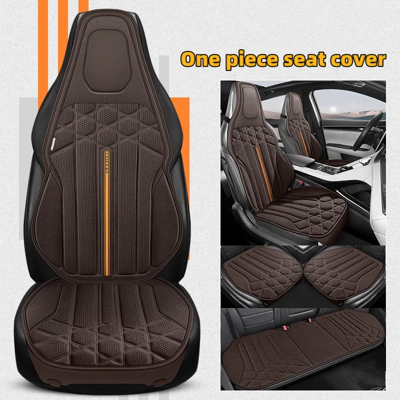 Universal Car Seat Cover Soft Suede Driver\'s Seat Support Cushion Breathable Anti-slip Protective Mat Car Interior Accessories