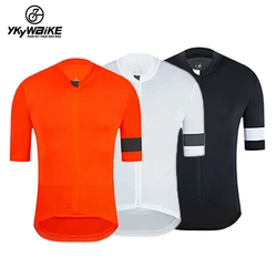 YKYW Men Cycling Jersey Short Sleeve MTB Bike Shirts All-Round Race Jersey Mountain Bicycle Clothing Lightweight Elastic Fabric