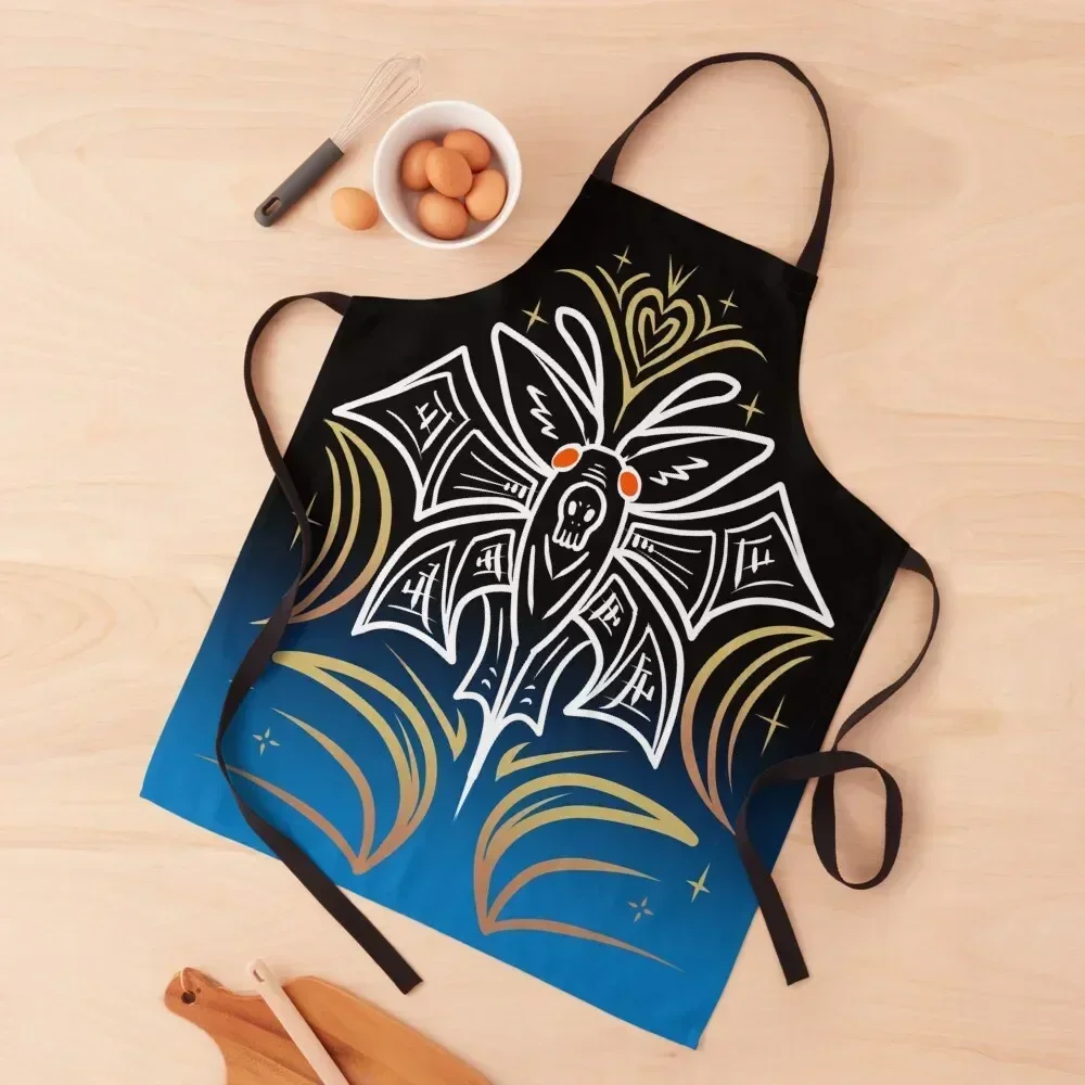 

mothbat Apron Cooking Clothes Cute Kitchen painting Woman Work Apron