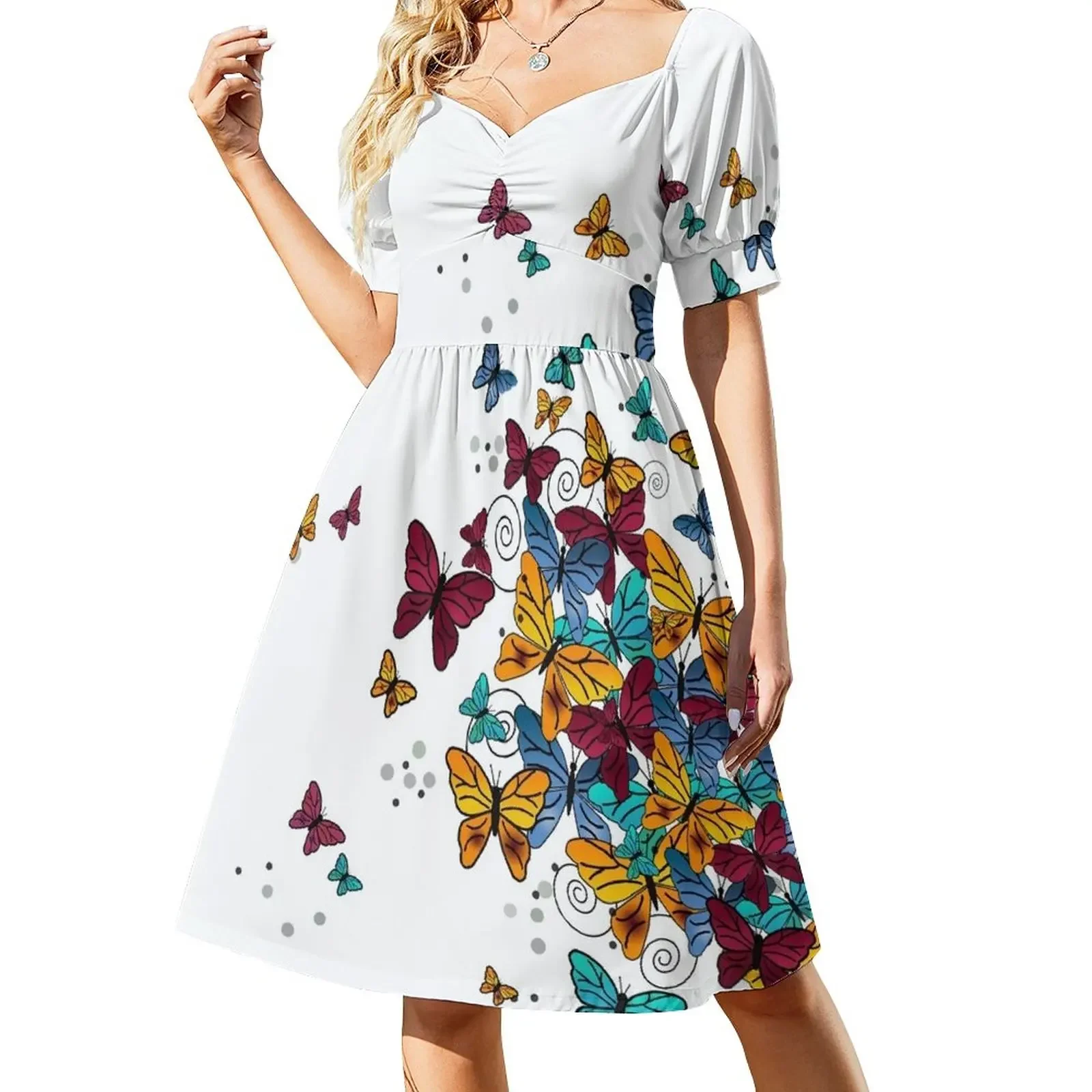 

Fly away Short-Sleeved Dress dresses for women 2025 birthday dress summer dress daily