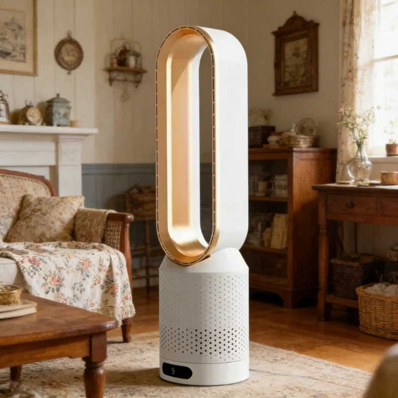 

Умный безлопастной вентилятор с пультом дистанционного управления, 8 скоростей ветра, интеллектуальное тайминговое управление, 90° ° Осциллирующий бесшумный вентилятор для дома и офиса