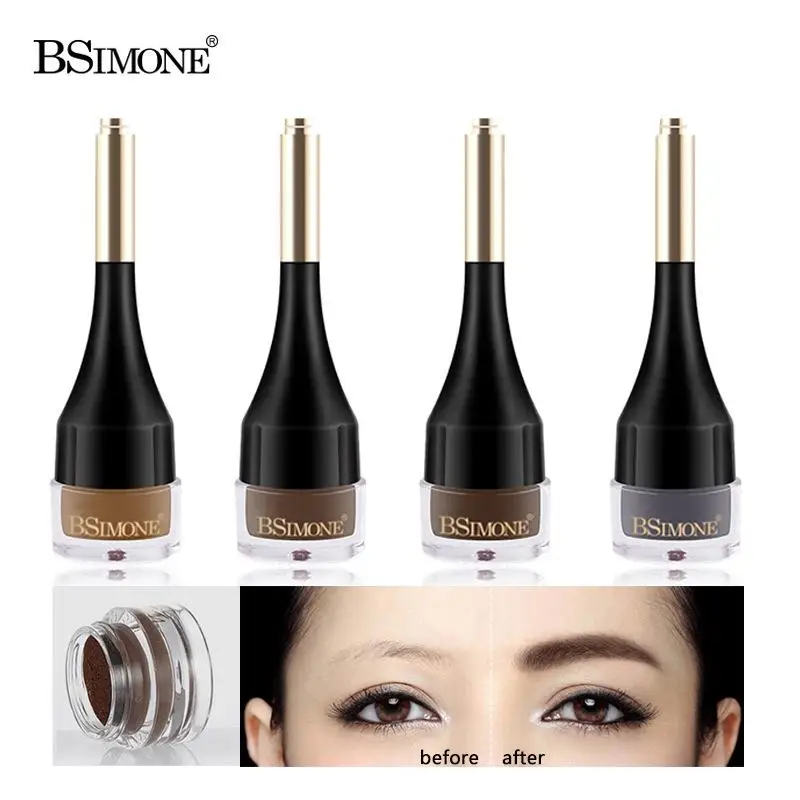 2g 4 colores impermeable de larga duración cojín de aire tinte cejas marrón negro crema para cejas potenciadores Gel maquillaje teñido cejas líquidas