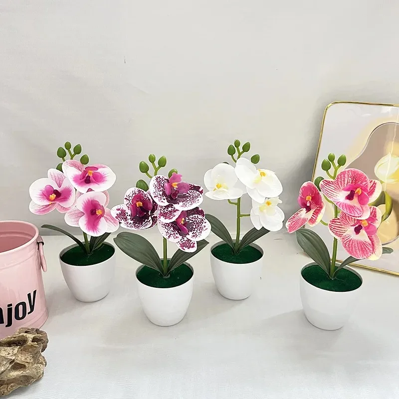 1Pcs 20CM Simulation Plants Potted Artificial Bonsai With Pot for Desktop Home Kitchen Bathroom Table Decor Garden Decoration view 2