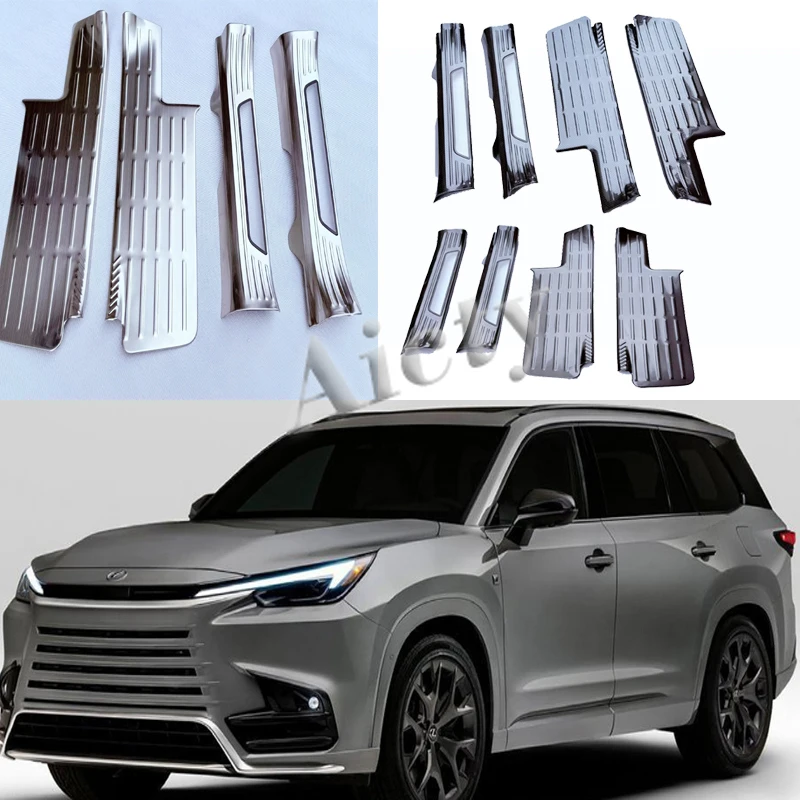 

For Lexus TX TX350 500h TX500h 2024 2025 Stainless Steel Inner Door Sill Scuff Plate Cover Trim Welcome Pedal Threshold styling