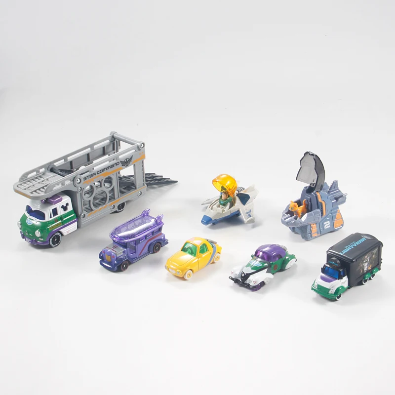 Original Tomica Disney Motors Toy Story Buzz Lightyear Dream Star III Mini Car Metal Diecast Vehicles Spaceship Transporter