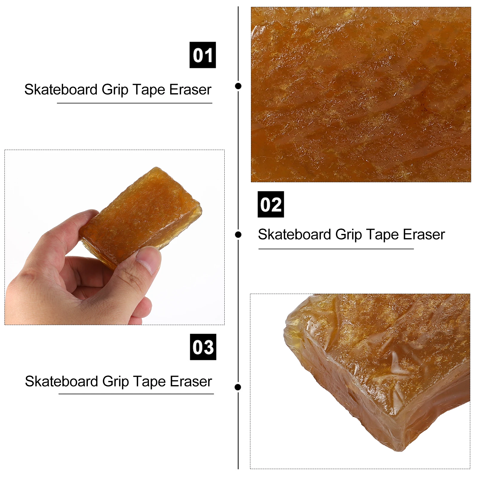 

3 Pcs Skateboard Sandpaper Cleaning Tool Abrasive Supplies Block Cleaner Grip Tape Eraser Rubber for Double Rocker