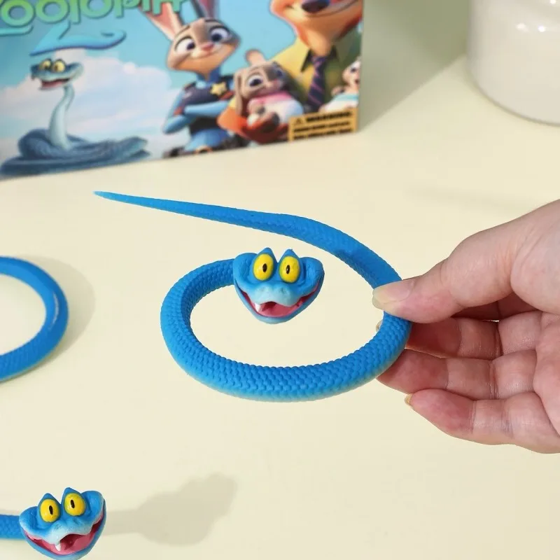 @Disney Zootopia Gary De Snake modelo periférico animado de desenho animado figura móvel conjunta decoração ornamento brinquedo do menino presente de feriado