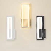 Modern Minimalist Wall Lamps Home Decor Living Bedroom Bedside AC96V-260V LED Sconce Black White Ceiling Light Aisle Decoration