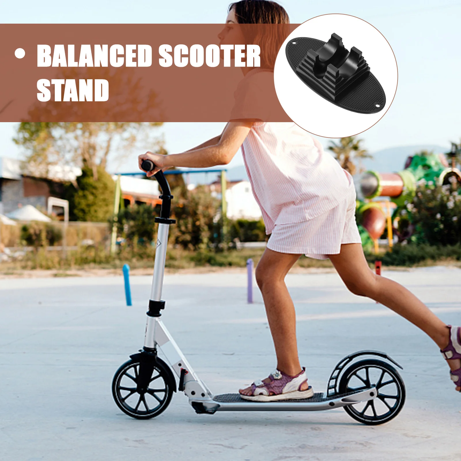 

2Pcs Scooter Stand Balanced Holder Lightweight DIY Accessory Strong Construction No Tools Required Practical Gift