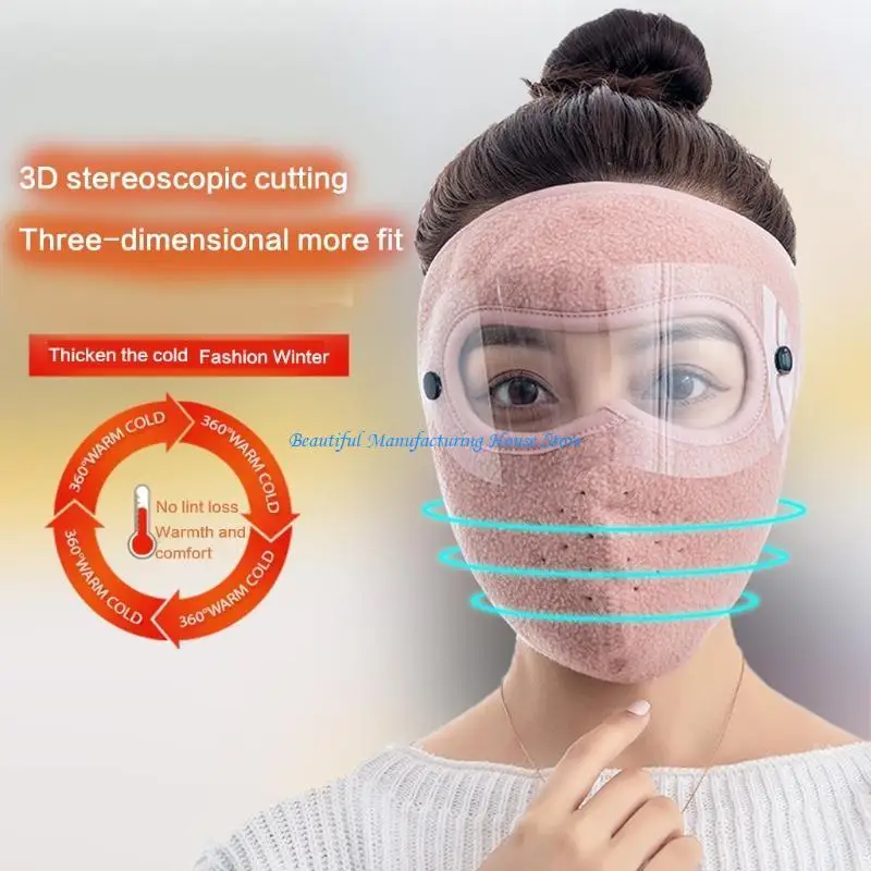 

E56A Winter Cold Proof Face Mask Windproof Mask Fleece Warm Face Mask Unisex