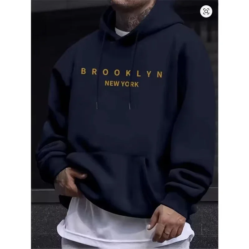 Herren Herbst Winter Lockerer Pullover Hoodie Komfort-Sweatshirt für Jogging Fitness Gym Outdoor Sport Streetwear Alltag Freizeit Oberteil – Detail 15